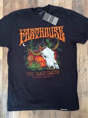 Fasthouse Black Graphic Tee - "No Bad Days"